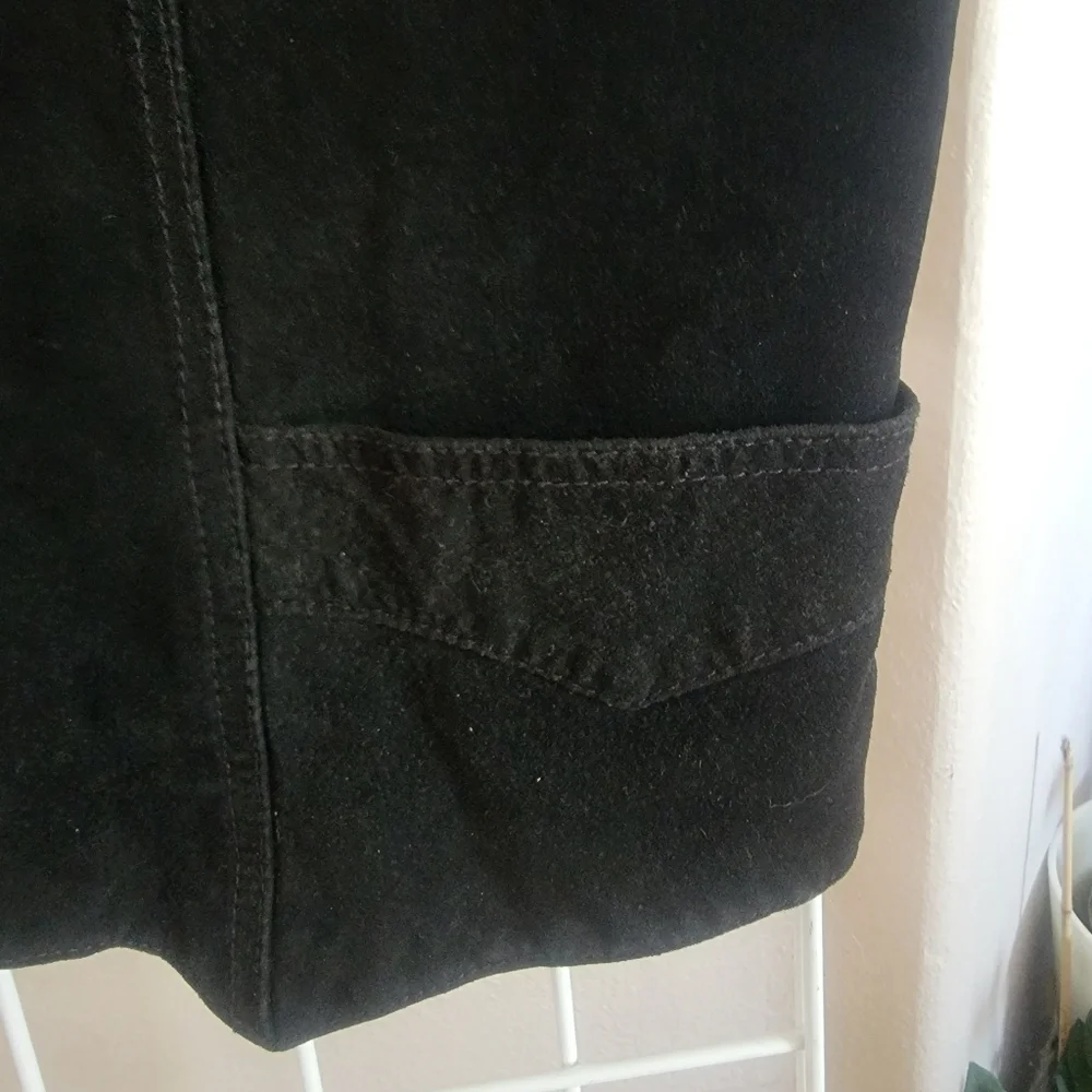 Cripple Creek Black Suede Leather Vest Sz M - Picture 5 of 7